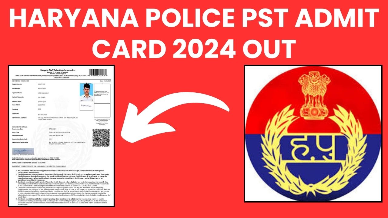 Haryana Police PST Admit Card 2024